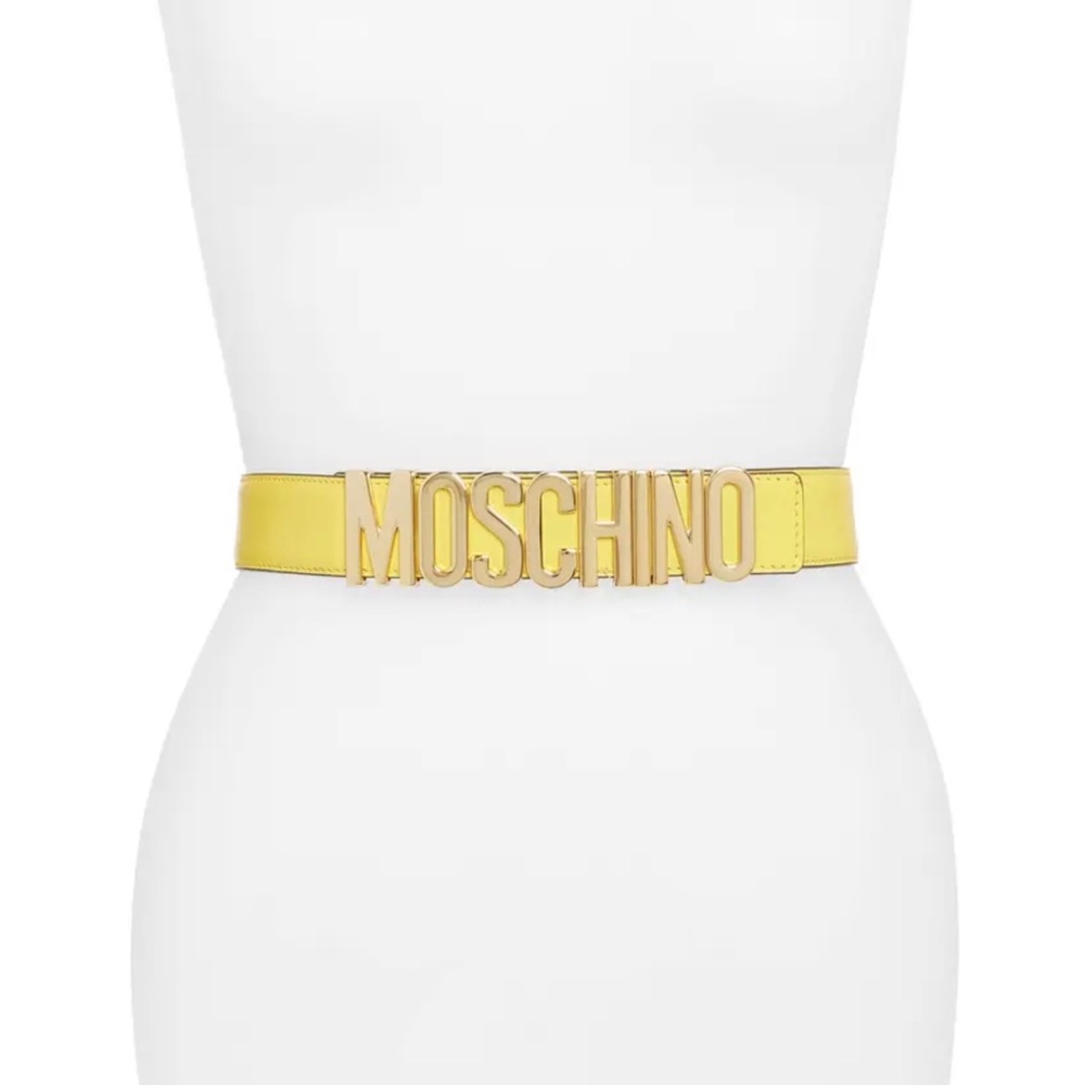 Yellow Moschino belt